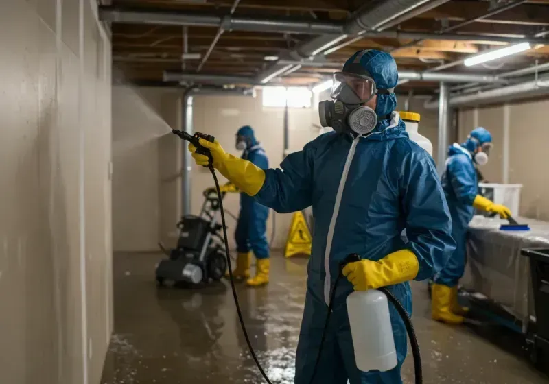 Basement Sanitization and Antimicrobial Treatment process in Hillsdale, MI